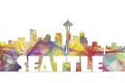 Seattle Washington Skyline Multi Colored 2