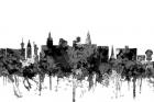 Las Vegas Nevada Skyline 2 - Cartoon B&W