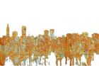 Baton Rouge Louisiana Skyline - Rust