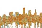 Cleveland Ohio Skyline - Rust