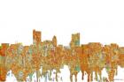 Fort Wayne Indiana Skyline - Rust