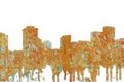 New Orleans Louisiana Skyline - Rust