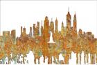 New York New York Skyline - Rust