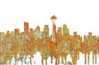 Seattle Washington Skyline - Rust