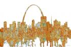 St Louis Missouri Skyline - Rust
