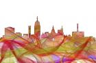 Lansing Michigan Skyline - Summer Swirls