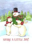 Snowman And Polar Share Joy