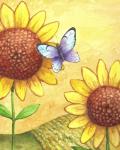 Sunflower and Butterfly