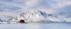 Red Shack On Fjord - Panorama