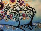 Tree Whimsy On Blue