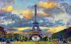 Paris France Eiffel Tower from Champ de Mars