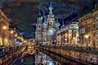 Saint Petersburg Russia Church of the Savior on Spilled Blood at night