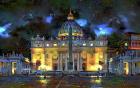 Vatican City Saint Peter Basilica at night