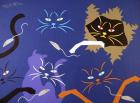 Cats on Blue