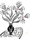 Black and White Floral