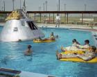 Apollo 1 Astronauts Working by the Pool