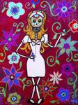 Dia De Los Muertos Nurse Long Blond For Prints