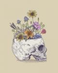 Half Skull Flowers