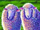 Two Colorful Sheep