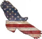 American Flag Eagle Cut Out Flat
