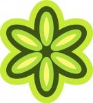 Mod Flowers Cut out Green