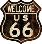 Route 66 Distressed Welcome