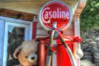 Old Gas Pump and Teddy