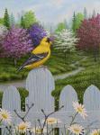 Goldfinch and Daisies
