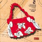 Bow Purse White On Red
