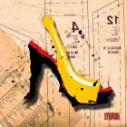 Suede Heel Yellow Red Sole