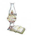 School Lamp & Book