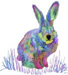 Psychedelic Rainbow Bunny