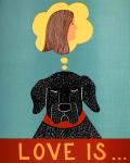 Love Is Dog Girl Black