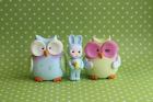 Owls And Tiny Boy Bunny