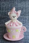 Teddy In Cup Pink