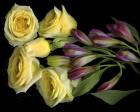Yellow Roses With Alstromeria