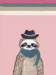 Hipster Sloth with Stripes