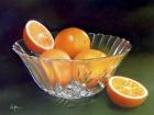 Oranges Crystal Vase