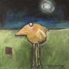 Yellow Bird In Moonlight