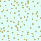 Pale Aqua Golden Round Confetti