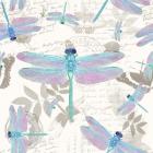 Vintage Botanicals Dragonfly Pattern Aqua