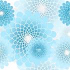 Spiral Flowers Pattern Baby Blue