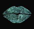 Teal Glitter Kiss