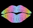 Rainbow Kissing Lips