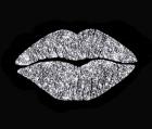 Silver Glitter Kiss