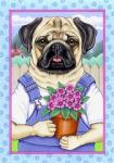 Pug Flower Pot