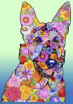 Flowers German Shepherd