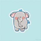 Blue Background Elephant