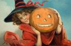 Halloween Girl Blue Sky Pumpkin