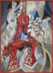 Red Eiffel Tower Delaunay 1911